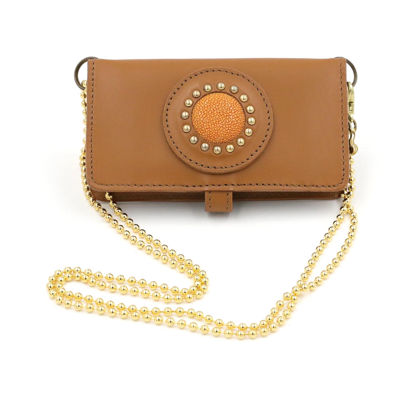 MOQUIP MOBILE CASE-M galuchat BROWN×UMBER