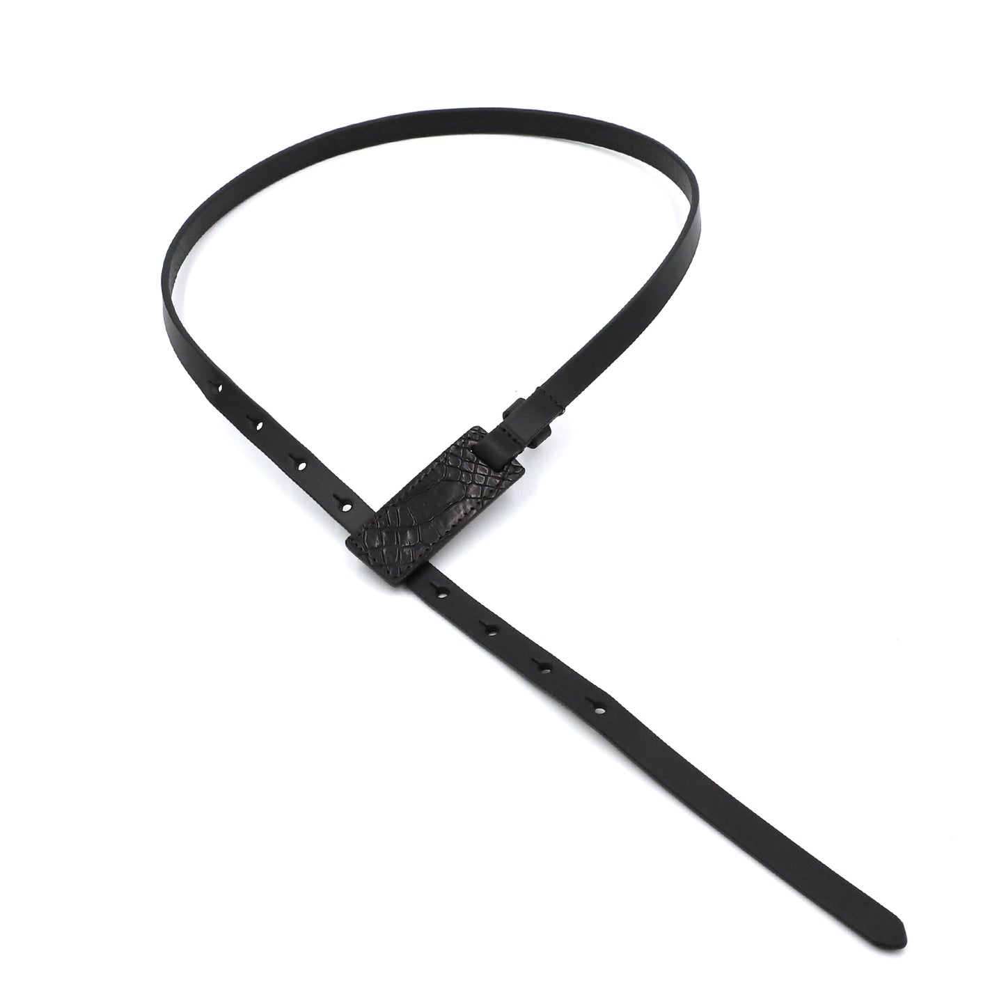 MOQUIP BELT crocodile BLACK