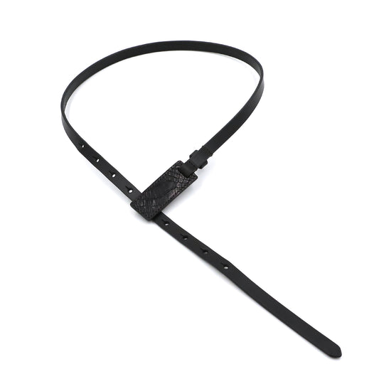 MOQUIP BELT crocodile BLACK