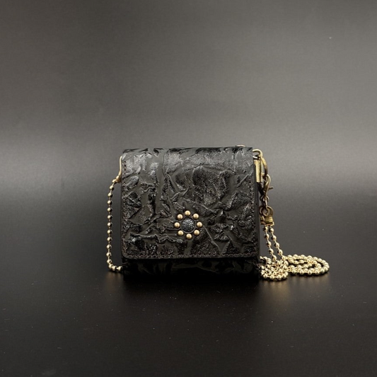 MOQUIP    漆レザーミニ財布 MINI PURSE urushi BLACK