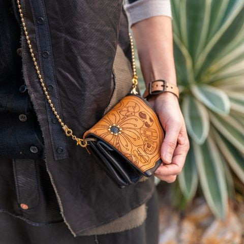 MOQUIP MINI PURSE rinden BLACK