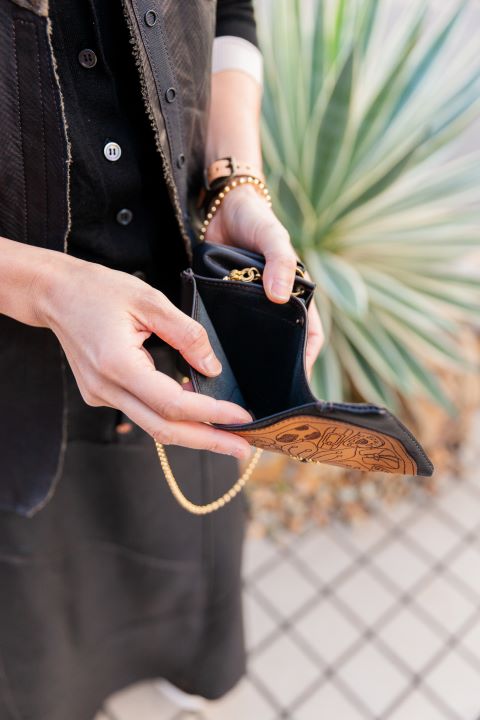 MOQUIP MINI PURSE rinden BLACK