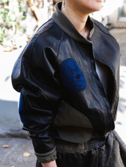 MOQUIP BOMBER-JACKET oh deer! BLACK