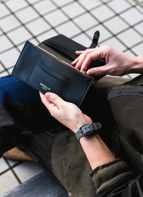 MOQUIP LONG WALLET see you NAVY