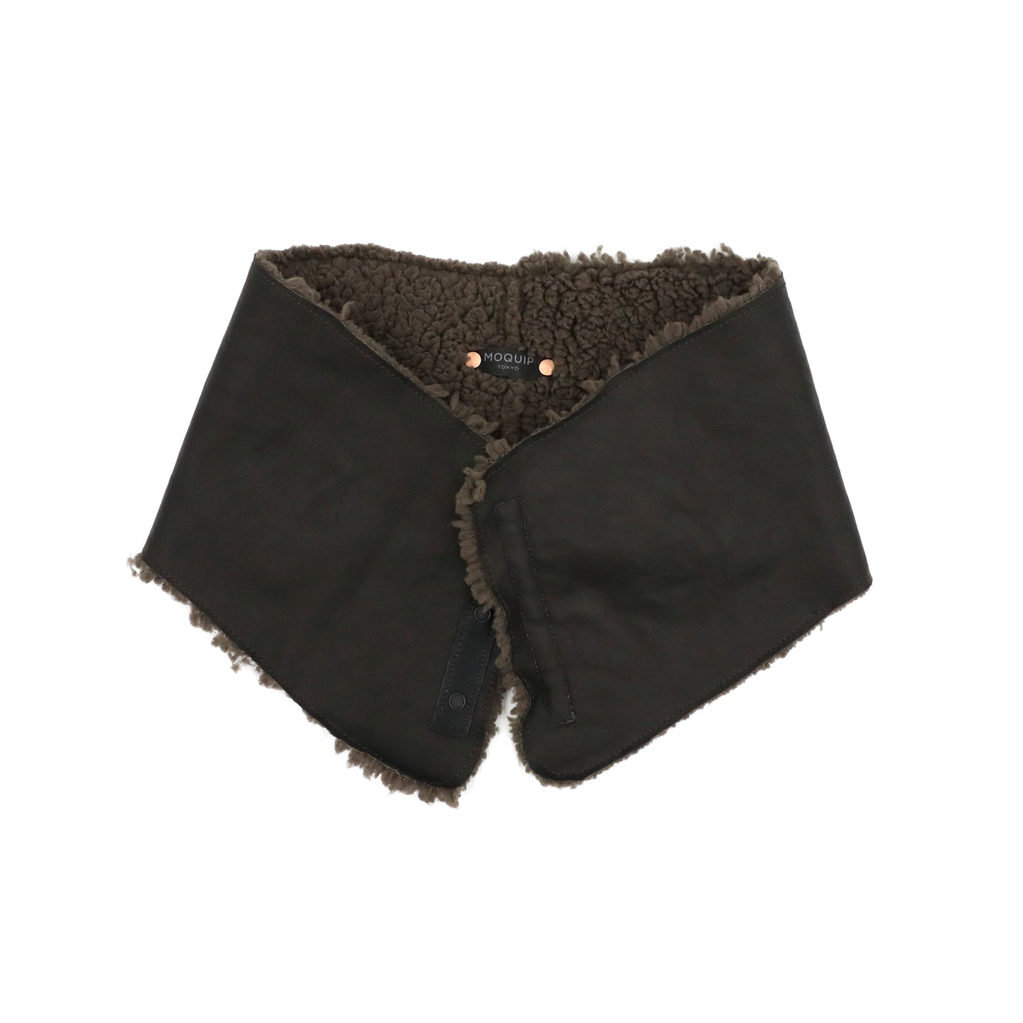 MOQUIP NECKWARMER-S deer + boa BLACK