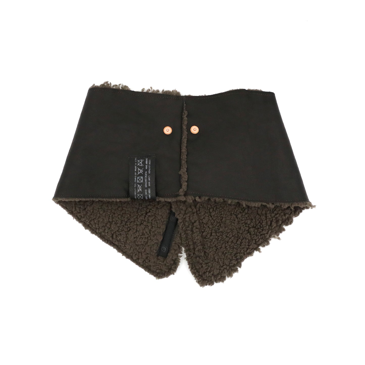 MOQUIP NECKWARMER-S deer + boa BLACK