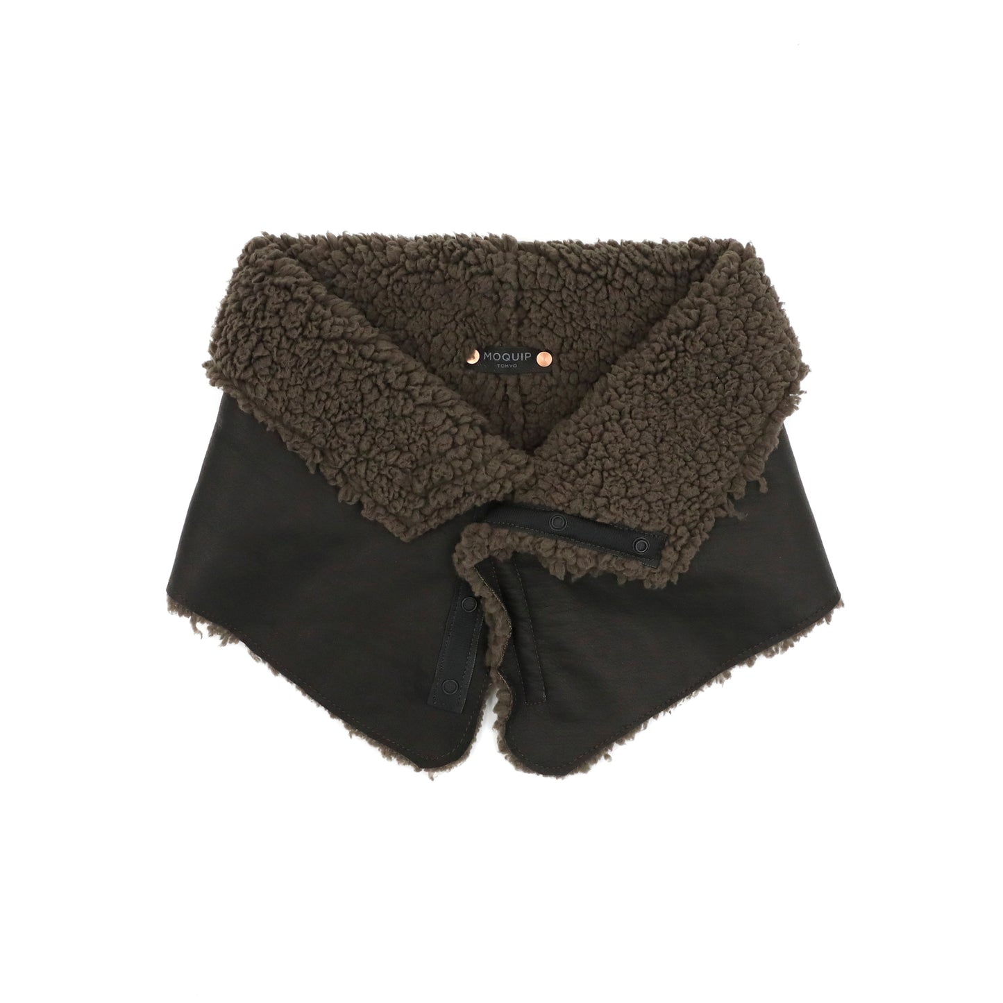 MOQUIP NECKWARMER deer + boa BLACK