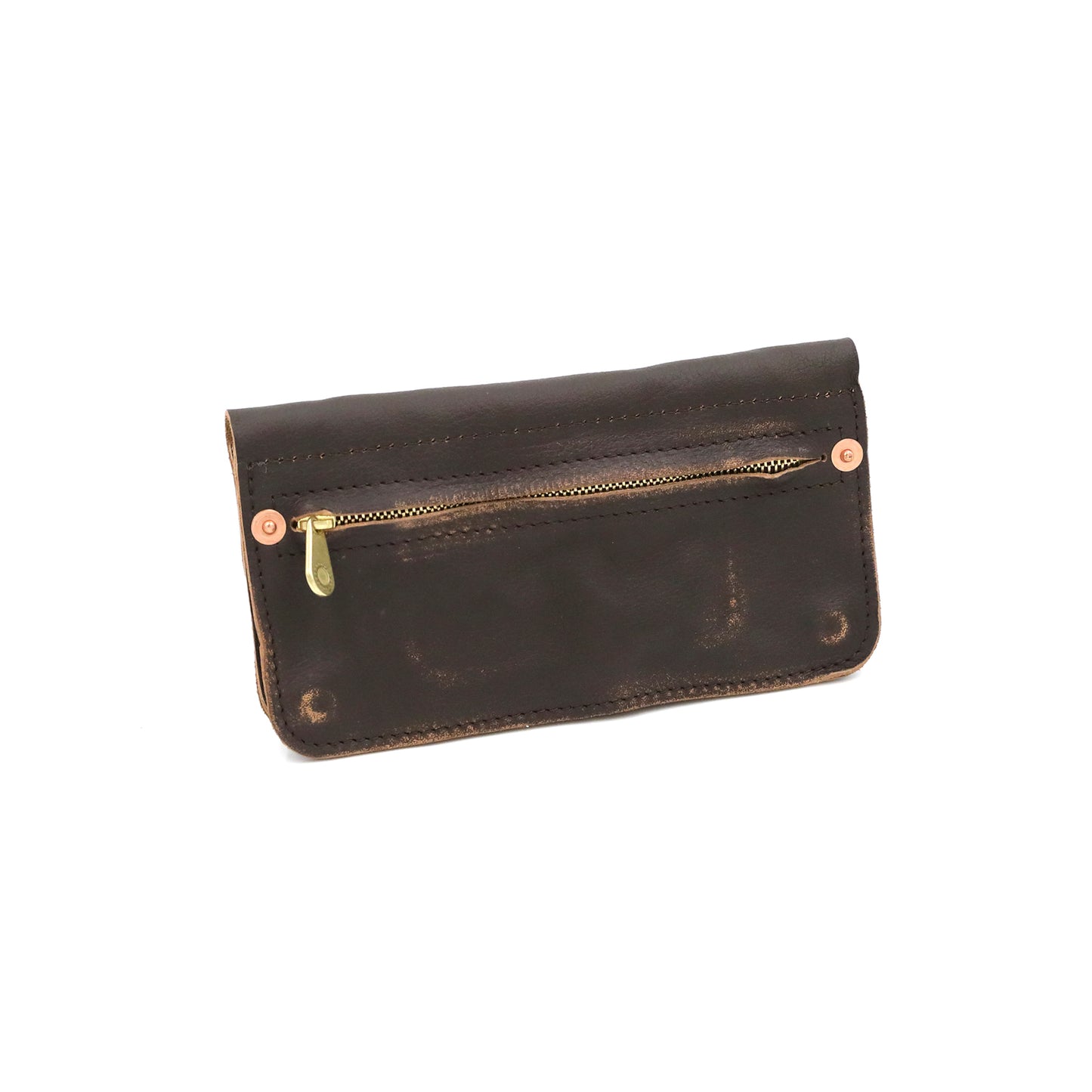 MOQUIP WALLET rivet work Pigment D.BROWN