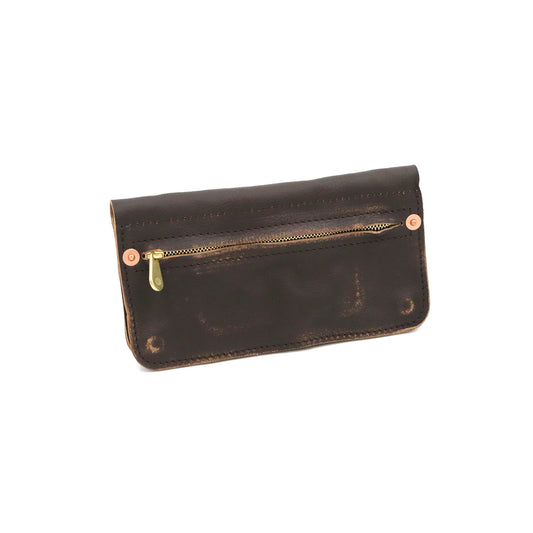 MOQUIP WALLET rivet work Pigment D.BROWN