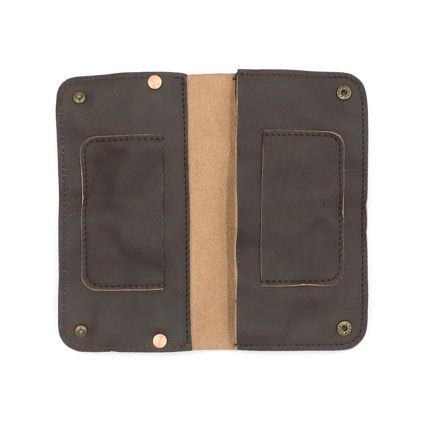 MOQUIP WALLET rivet work Pigment D.BROWN