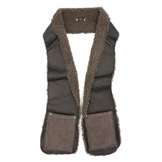 MOQUIP SCARF deer + boa BLACK