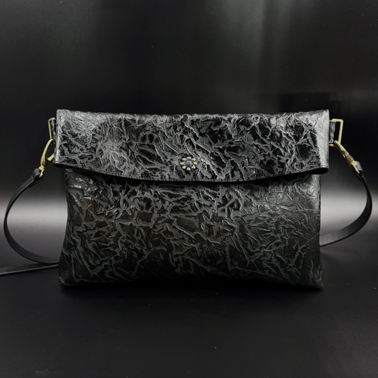 MOQUIP  漆レザーバッグL SHOULDER BAG urushi BLACK-L