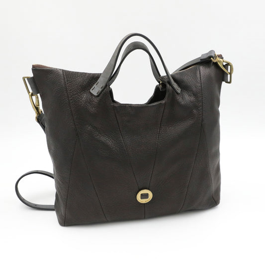 MOQUIP SHOULDER BAG brass button BLACK