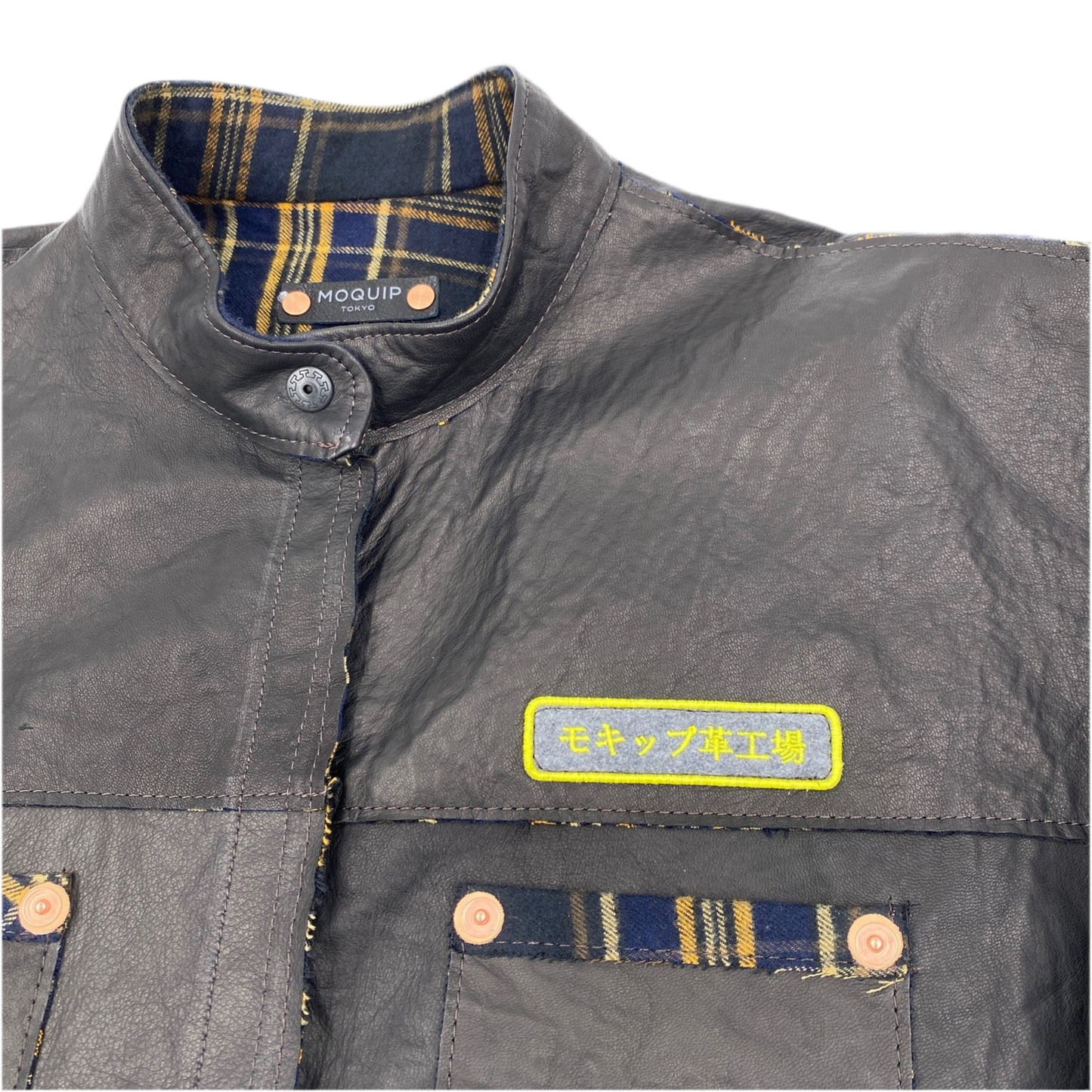 MOQUIP JACKET leather factory BLACK