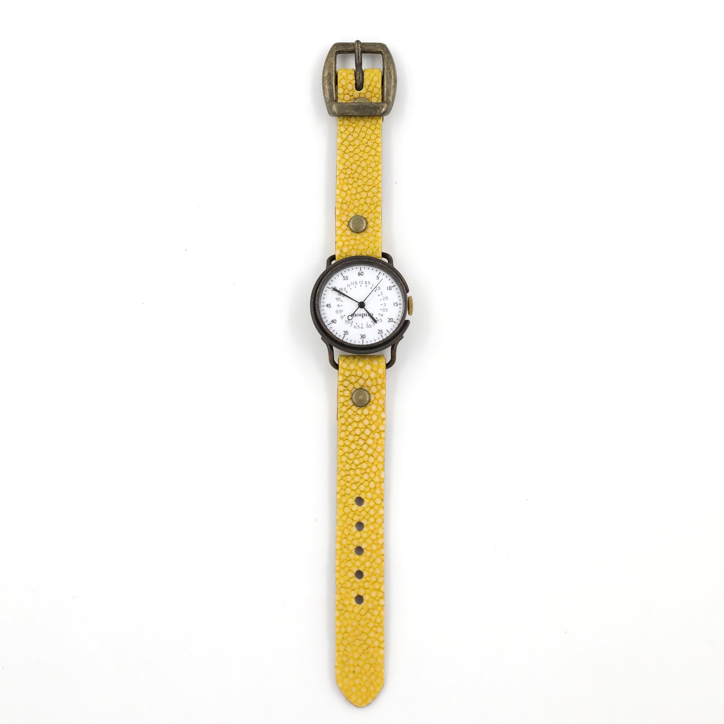 MOQUIP WATCH galuchat band YELLOW