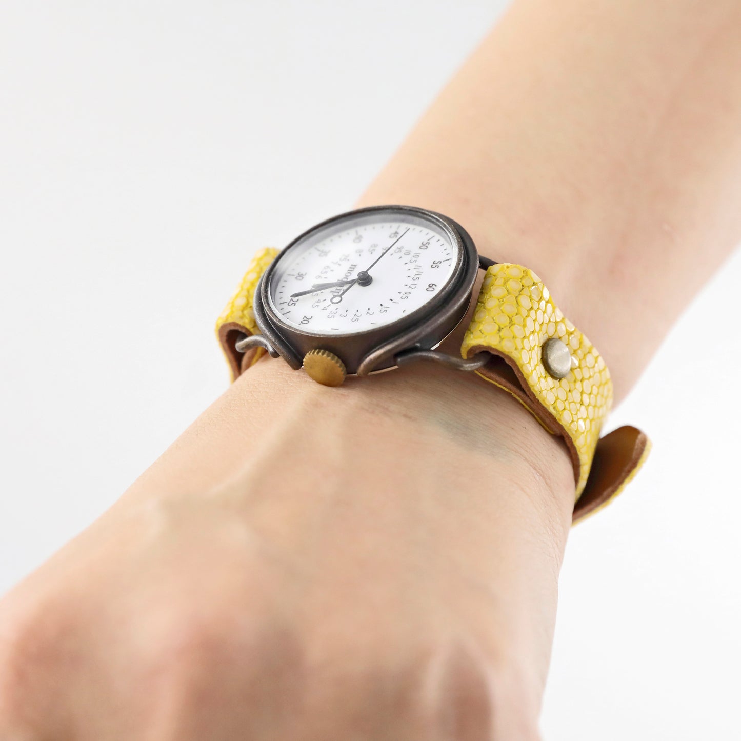 MOQUIP WATCH galuchat band YELLOW