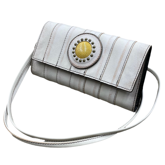 MOQUIP CLUTCH WALLET Galuchat Pigment WHITE