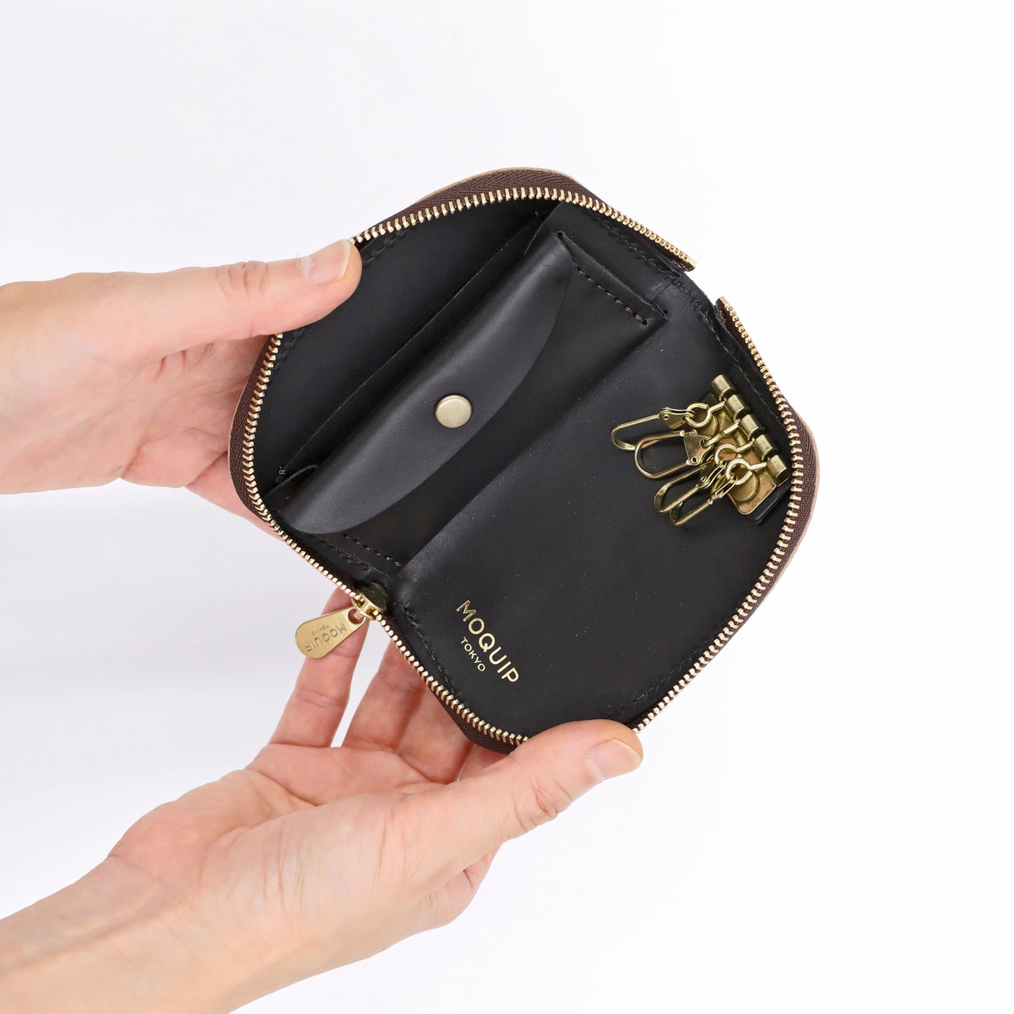 MOQUIP CROCODILE piccolo wallet BLACK