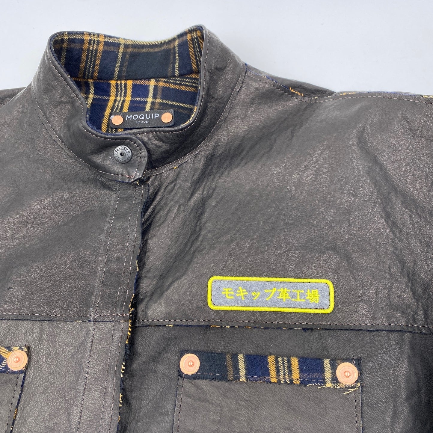 MOQUIP JACKET leather factory BLACK