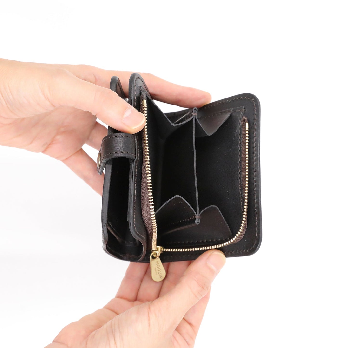 MOQUIP SHORT WALLET drop pigment BLACK