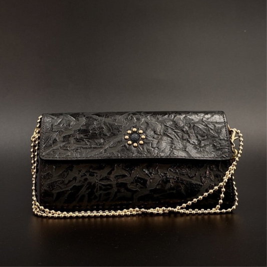 MOQUIP    漆レザークラッチ財布 CLUTCH WALLET urushi BLACK