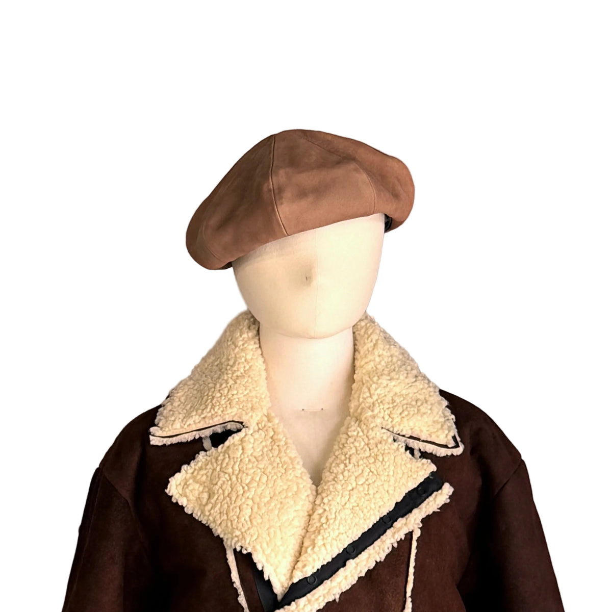 MOQUIP nubuck beret L. BROWN