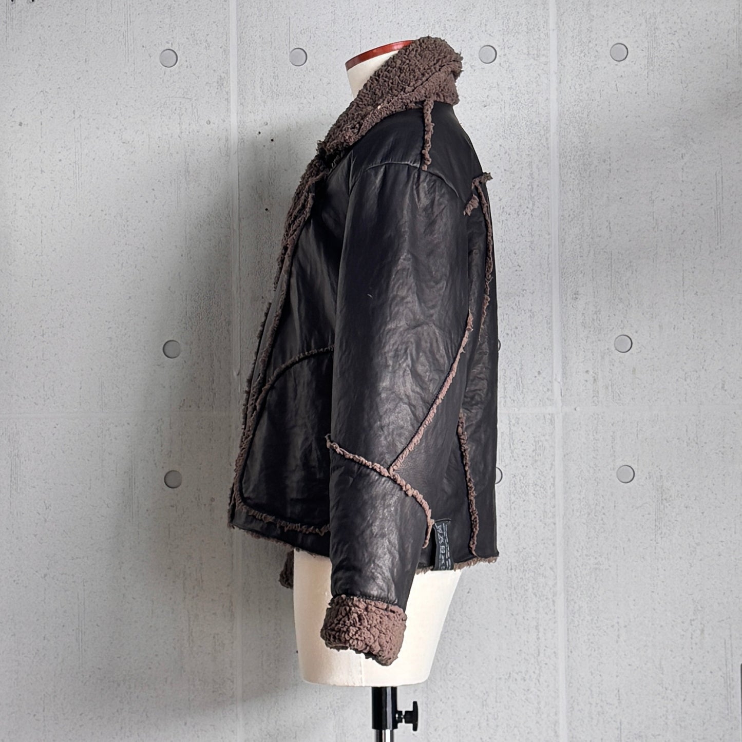 MOQUIP  RIDERS JACKET deer + boa BLACK