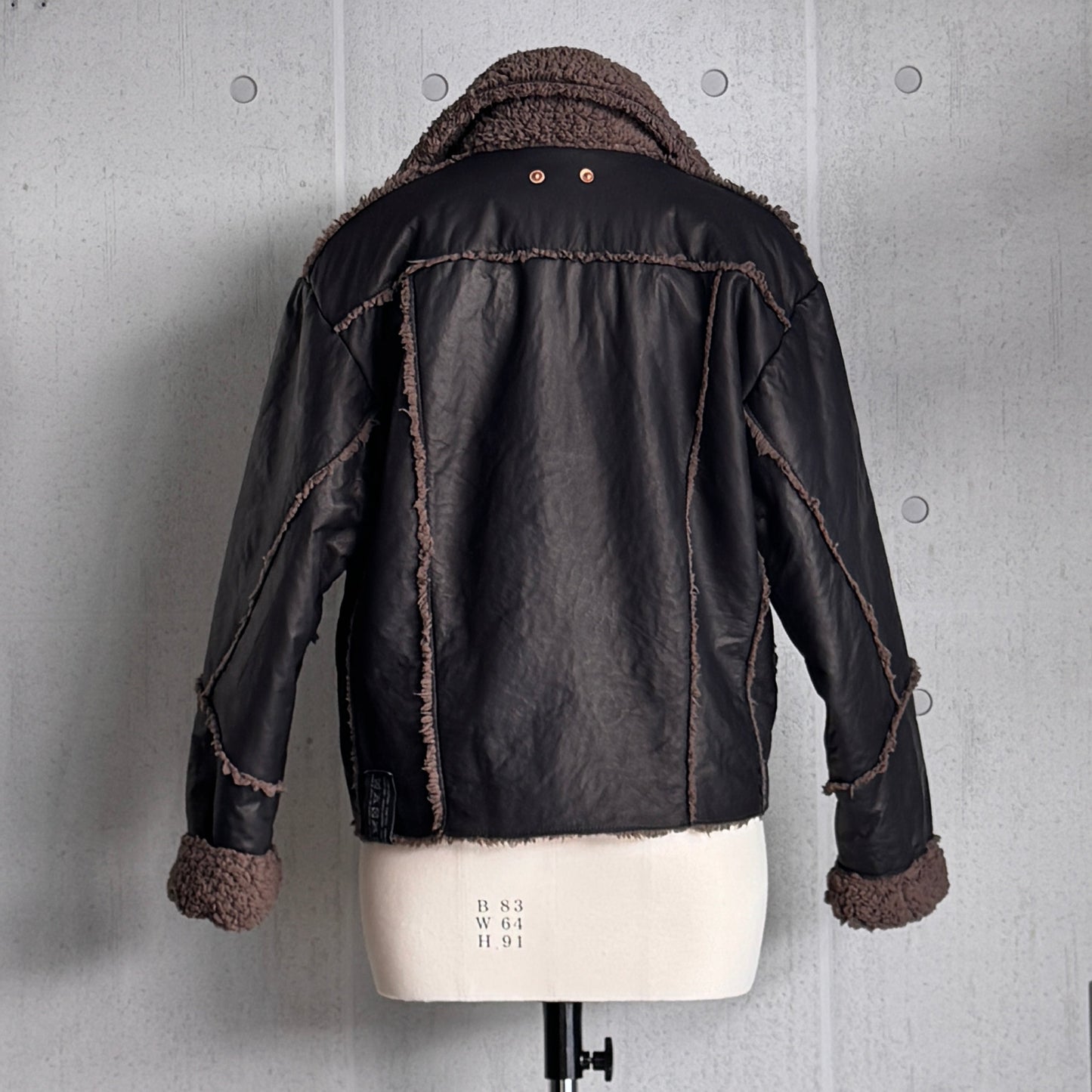 MOQUIP  RIDERS JACKET deer + boa BLACK
