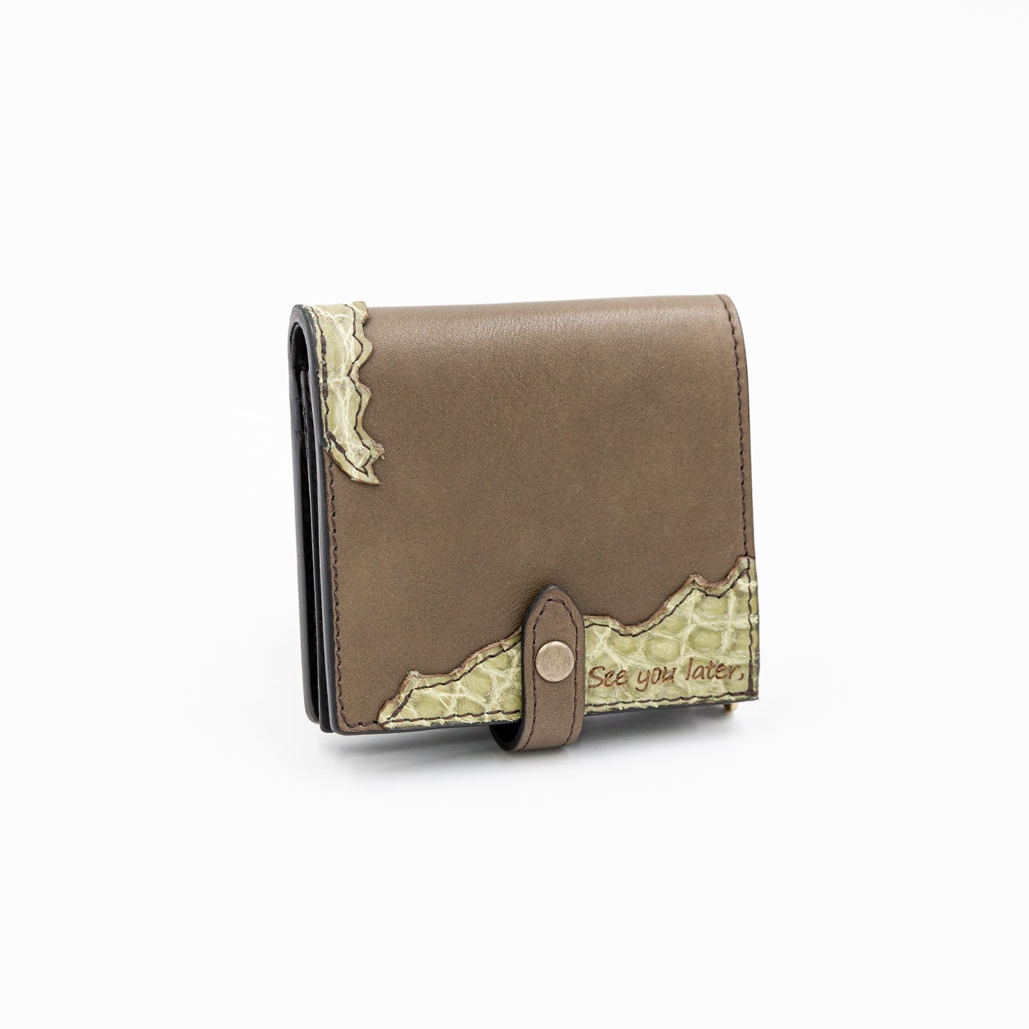 MOQUIP SHORT WALLET see you S. BEIGE