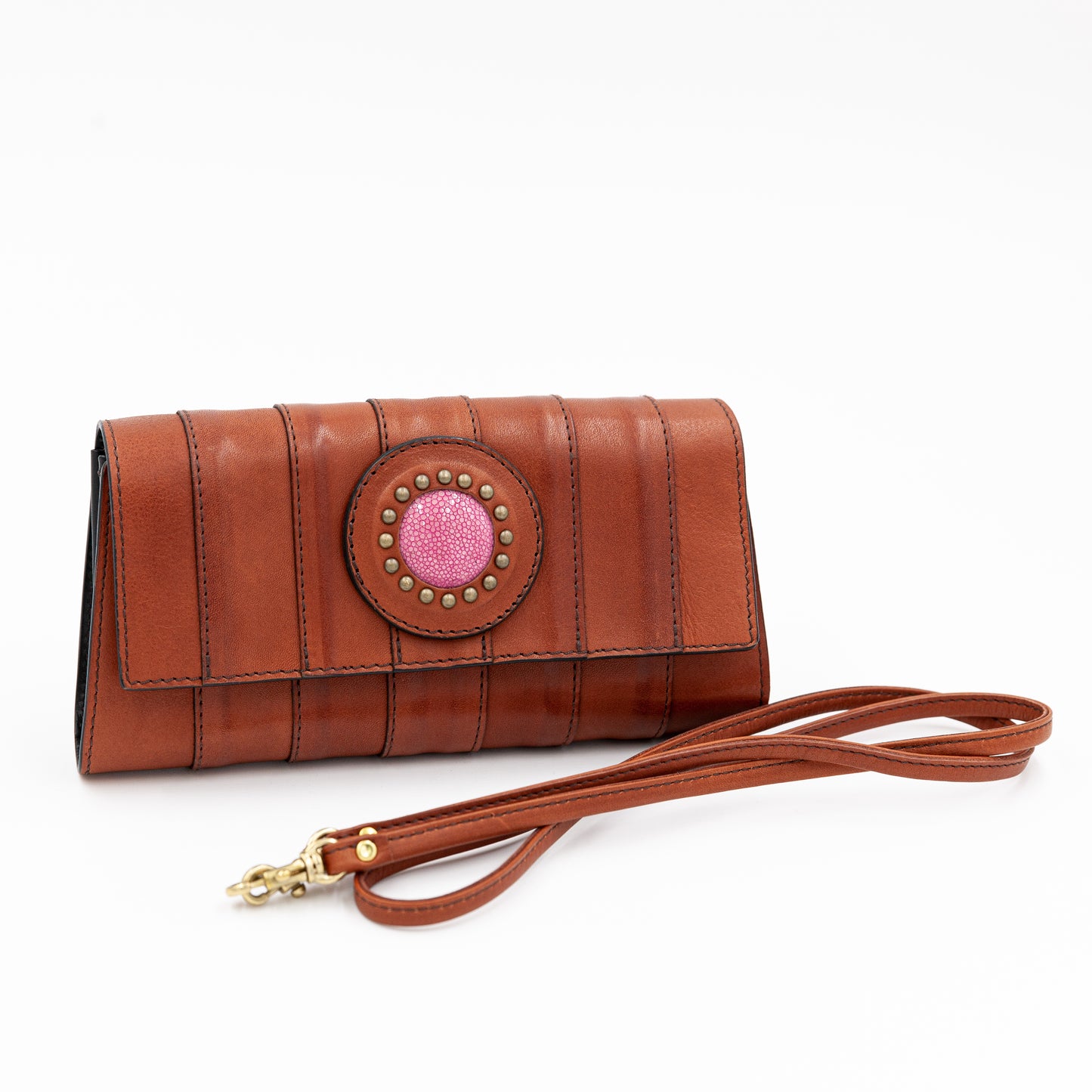 MOQUIP CLUTCH WALLET Galuchat TERRACOTTA