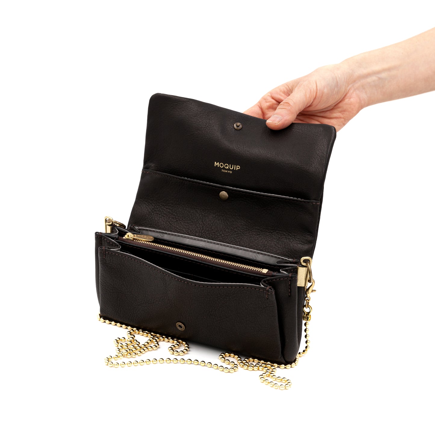 MOQUIP CLUTCH PURSE rinden BLACK