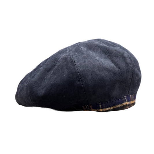 MOQUIP CHECKERD beret   D. NAVY