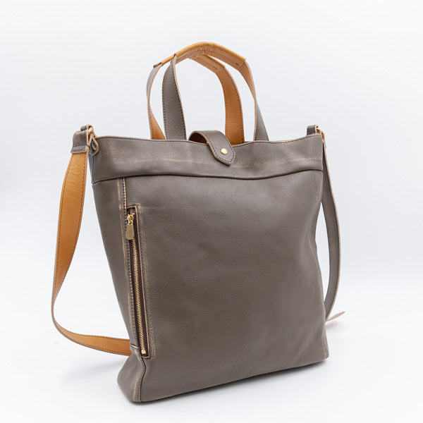ATSU×MOQUIP TOTE BAG moni KHAKI