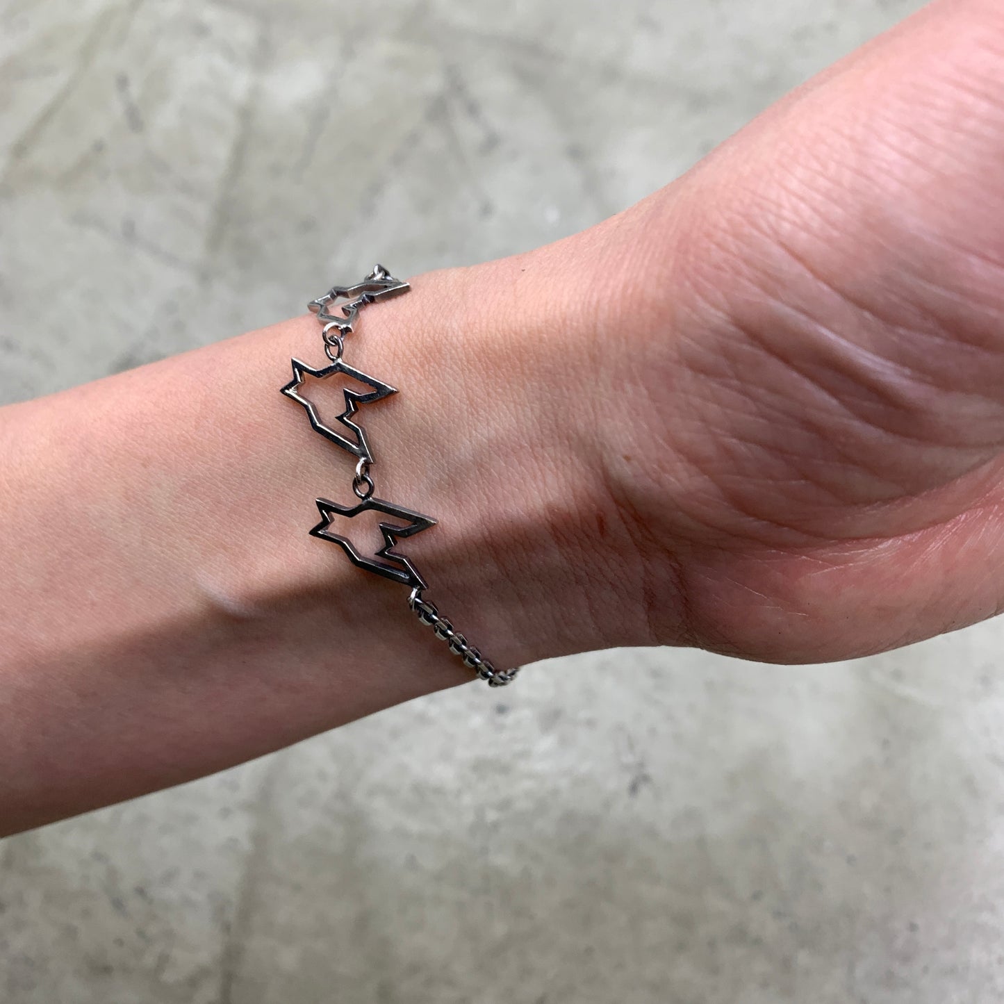 MOQUIP BRACELET pied de poule SILVER