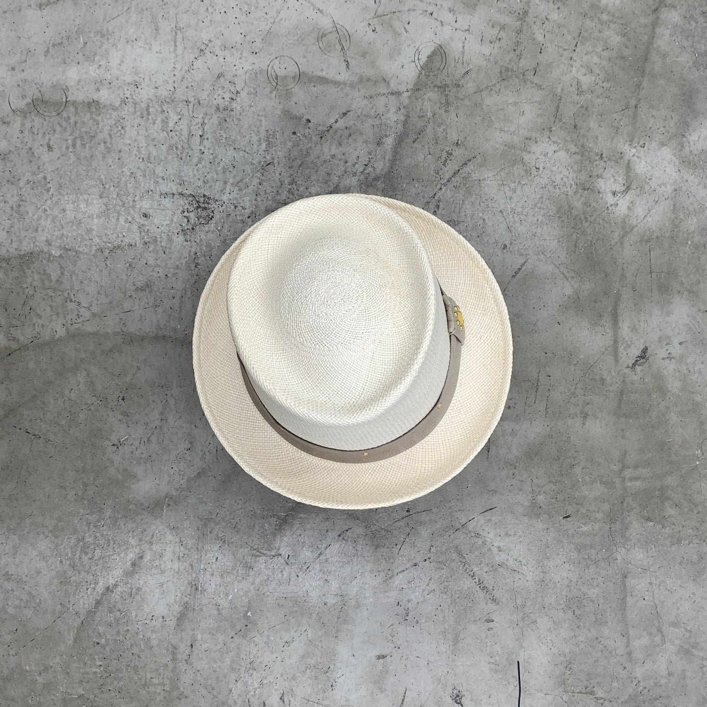 MOQUIP HAT drop NATURAL×BEIGE