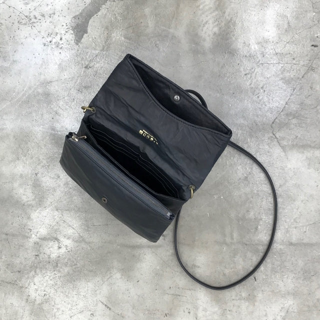 MOQUIP OBLONG PURSE hand dyed SHADE BLACK