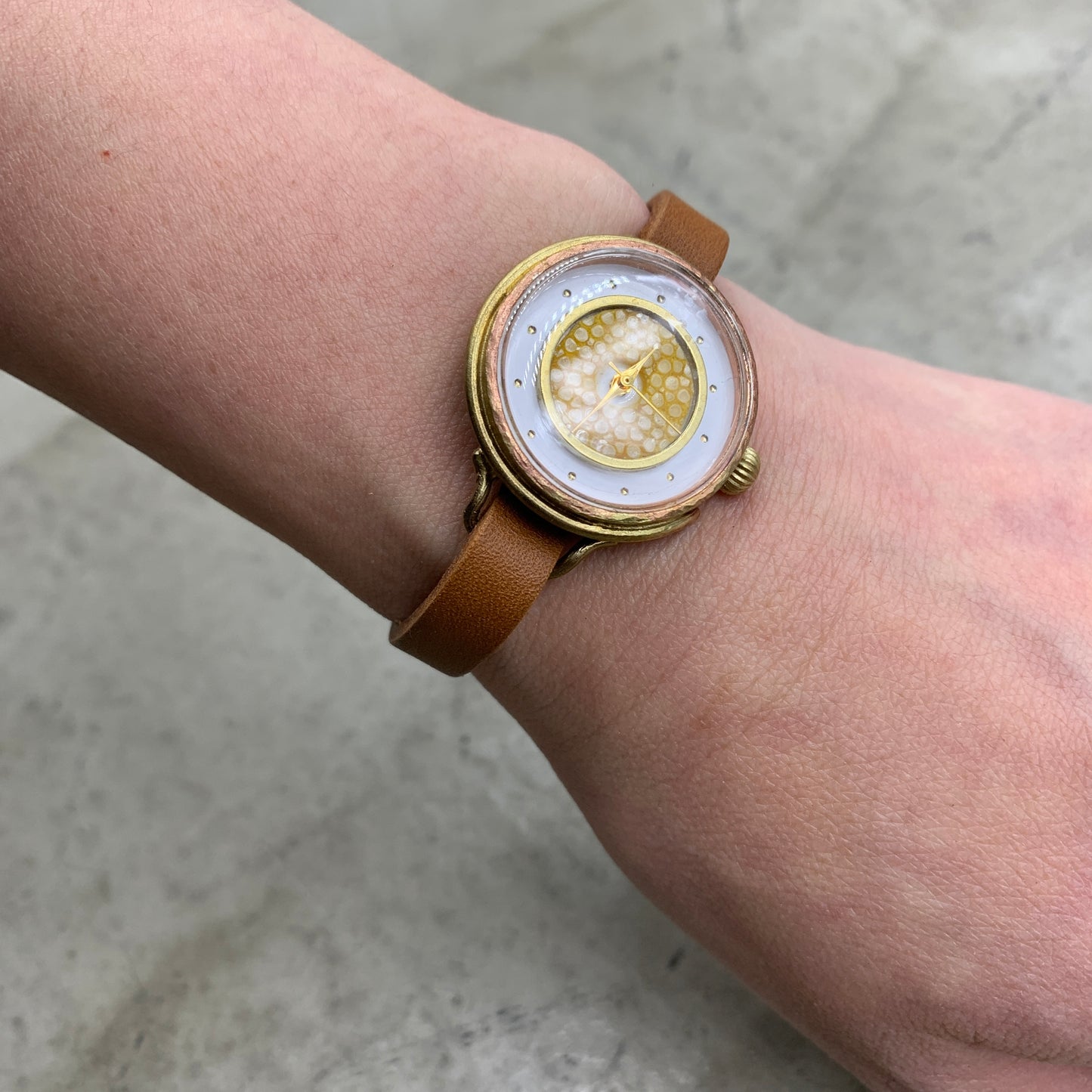 MOQUIP WATCH galuchat YELLOW