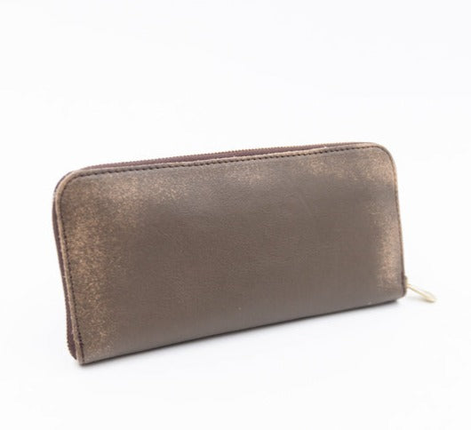 ATSU×MOQUIP ROUND WALLET moni KHAKI
