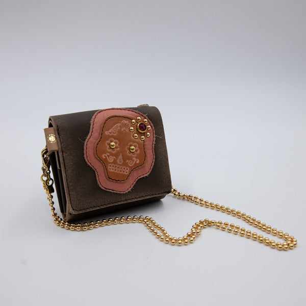 ATSU×MOQUIP MINI PURSE moni KHAKI