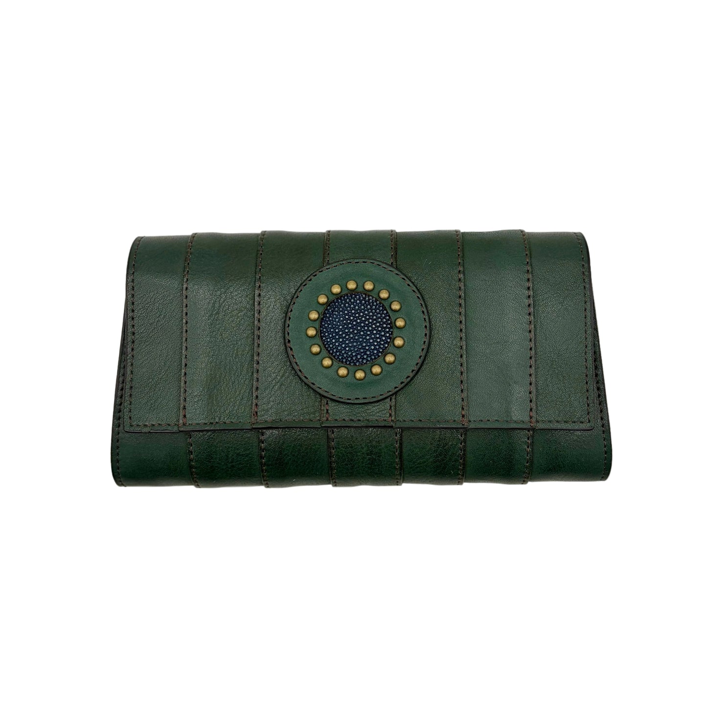 MOQUIP CLUTCH WALLET Galuchat GREEN