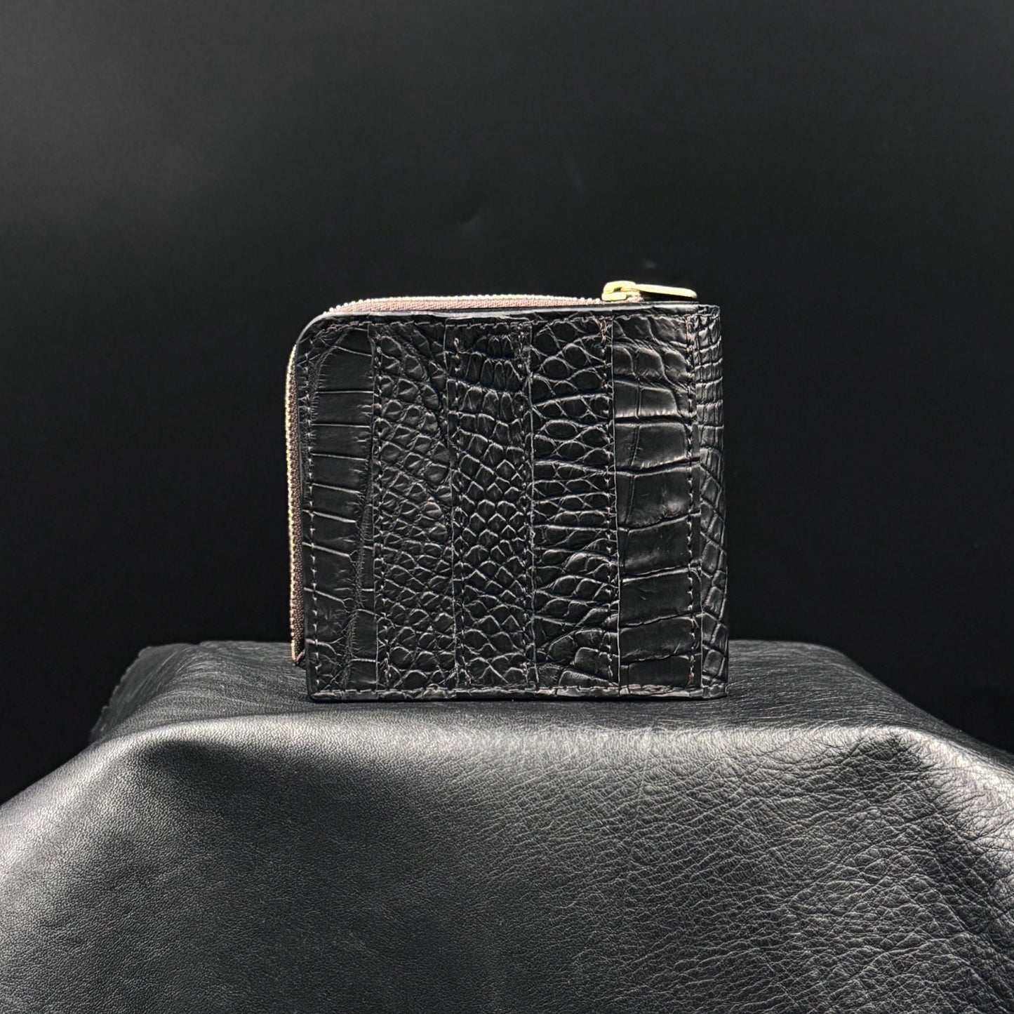 MOQUIP CROCODILE small wallet BLACK