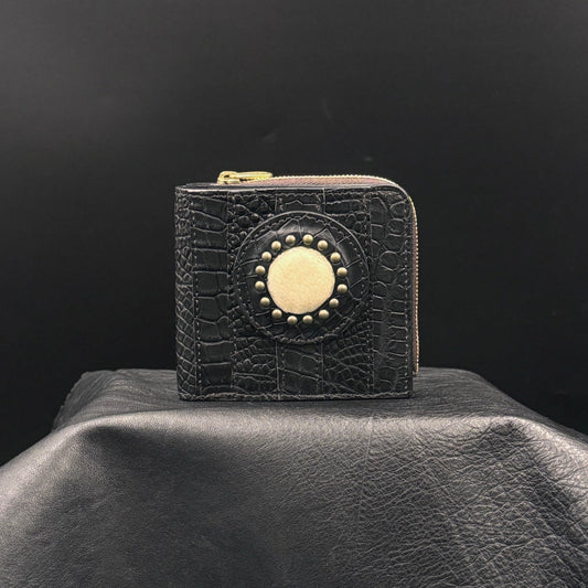 MOQUIP CROCODILE small wallet BLACK