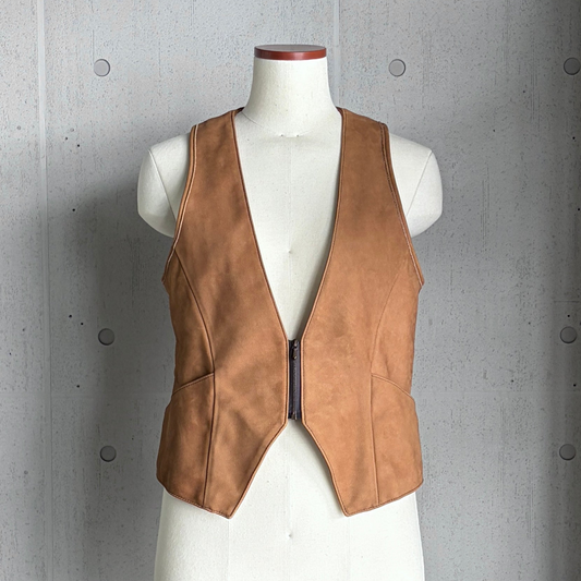MOQUIP nubuck VEST L. BROWN