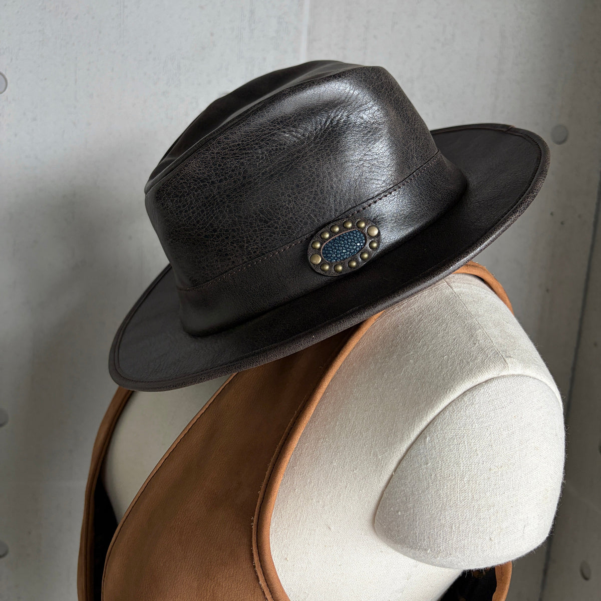 MOQUIP COWGIRL HAT Horsehide D. BROWN