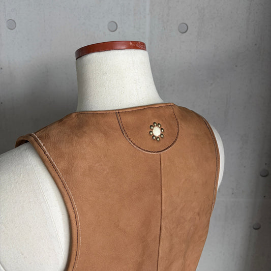 MOQUIP nubuck VEST L. BROWN