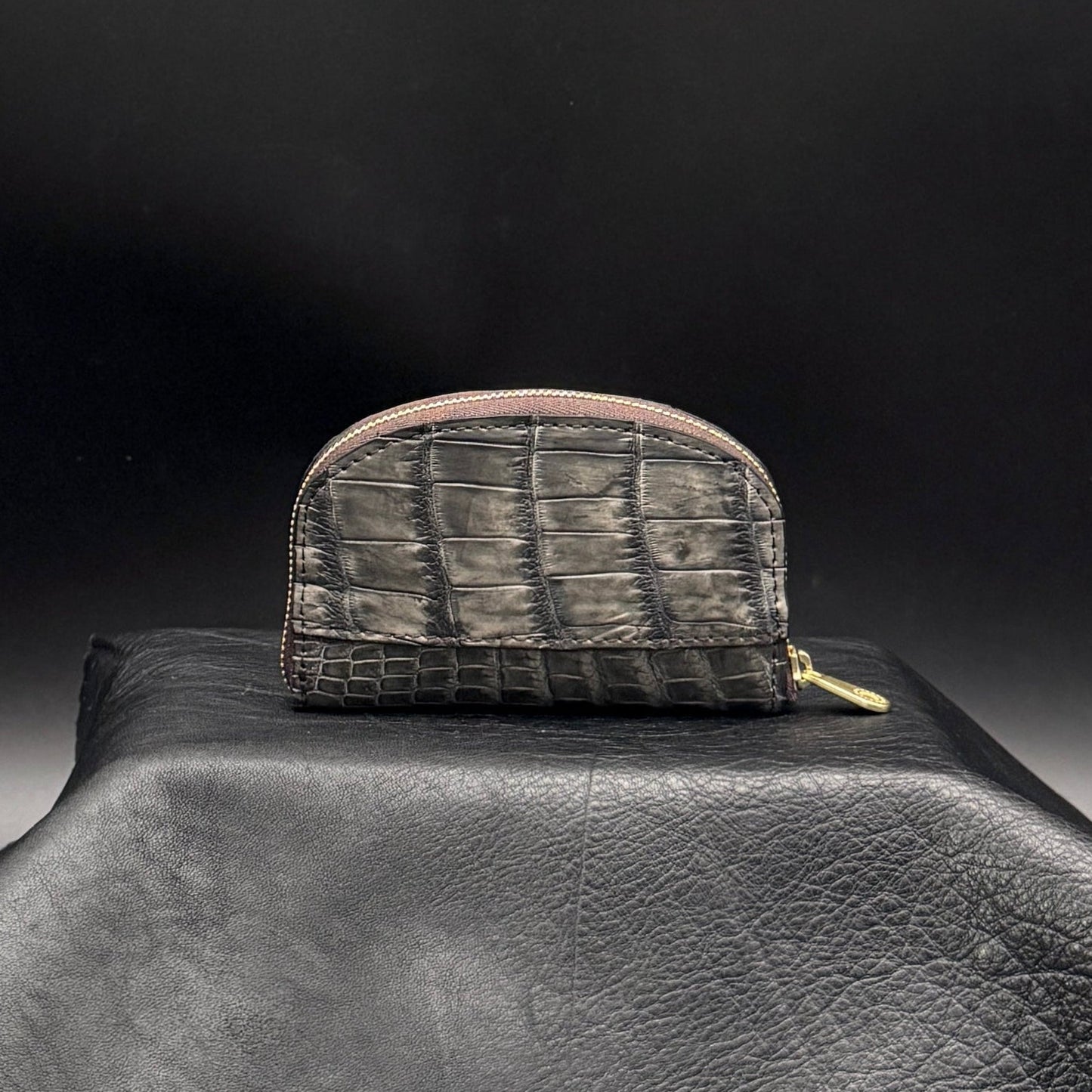 MOQUIP CROCODILE piccolo wallet 墨染 Japanese ink