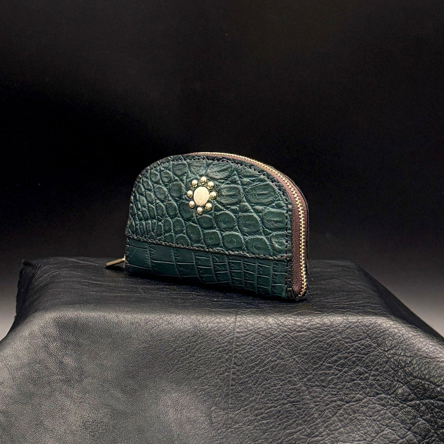 MOQUIP CROCODILE piccolo wallet GREEN