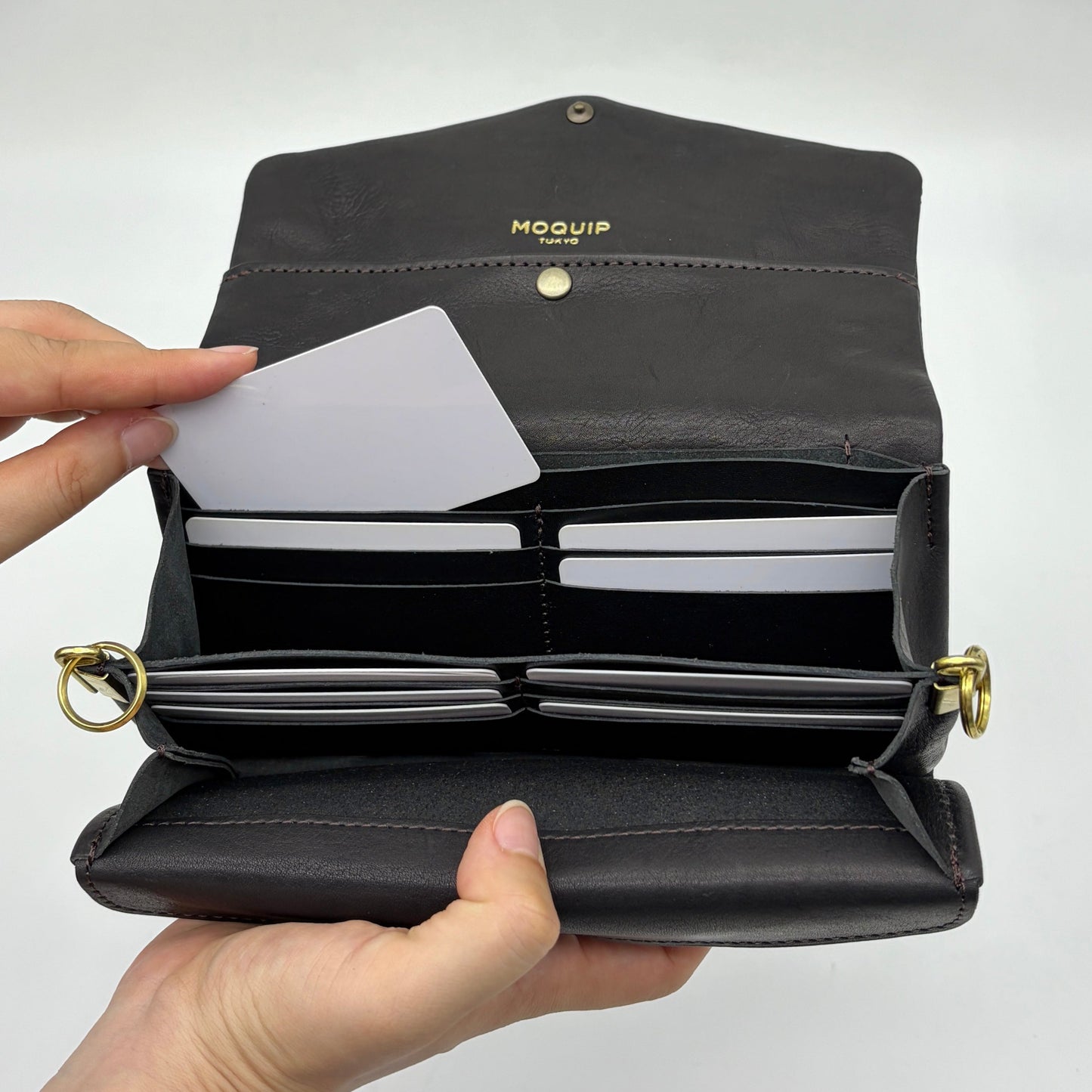 MOQUIP PURSE calf galuchat tassel BLACK