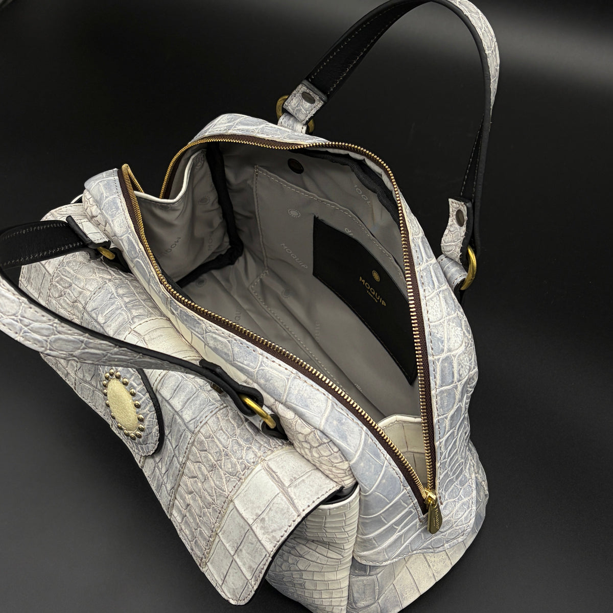 MOQUIP CROCODILE boston bag HIMALAYA