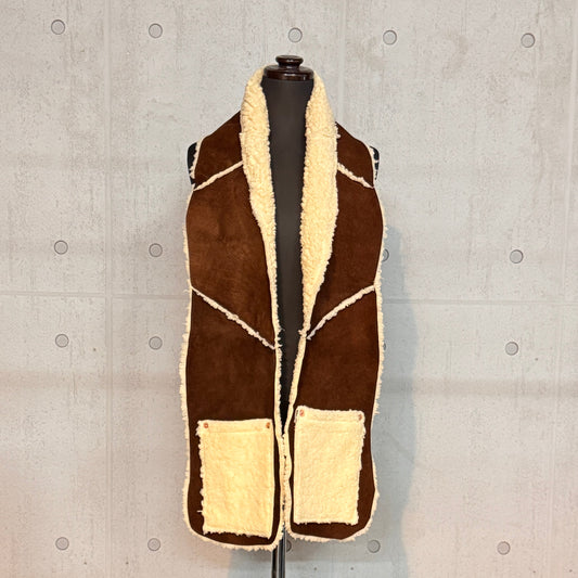 MOQUIP SCARF deer + boa BROWN